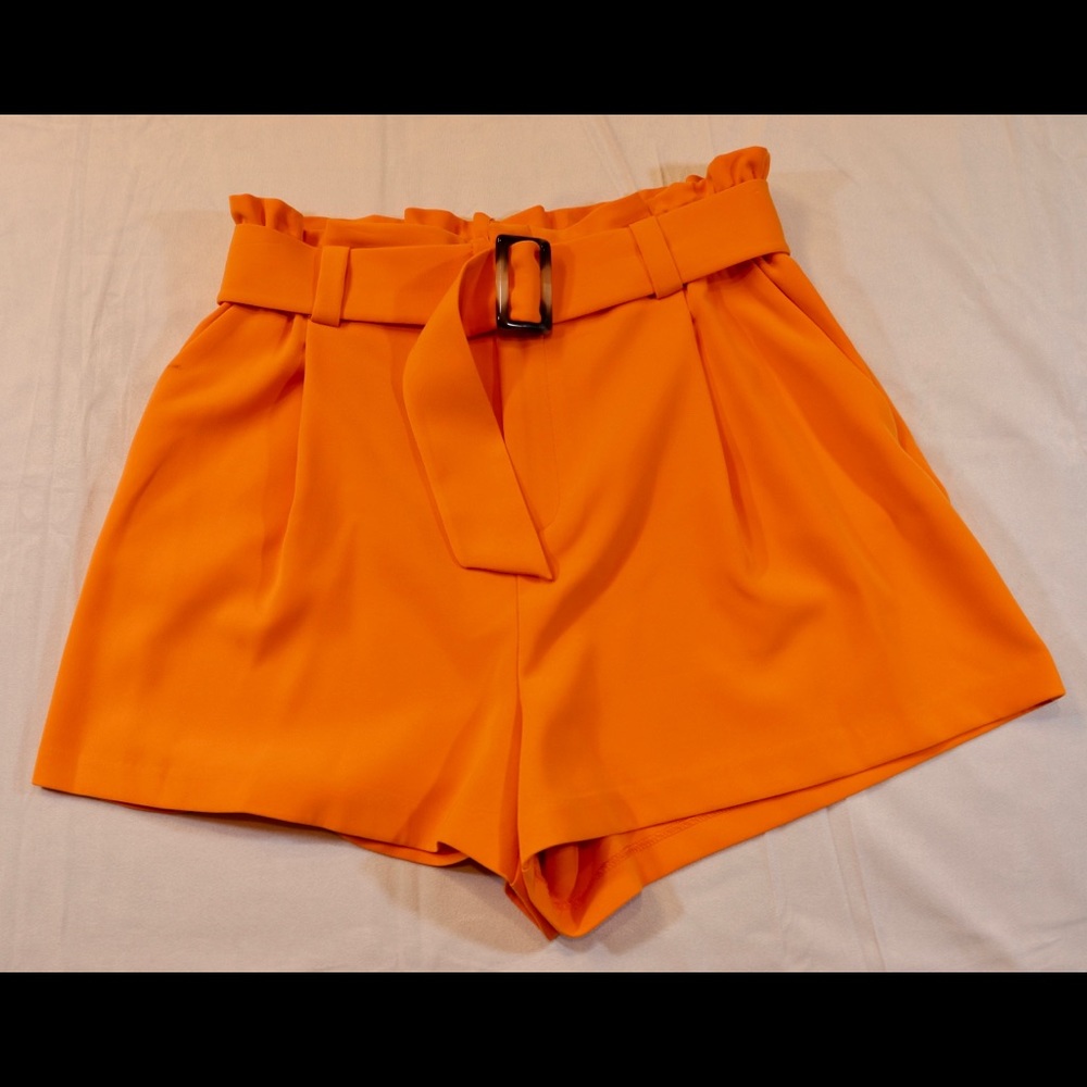 High Waist Belted Short